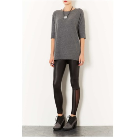 Topshop Dresses & Skirts - Topshop honeycomb gray sweater tunic smock dress