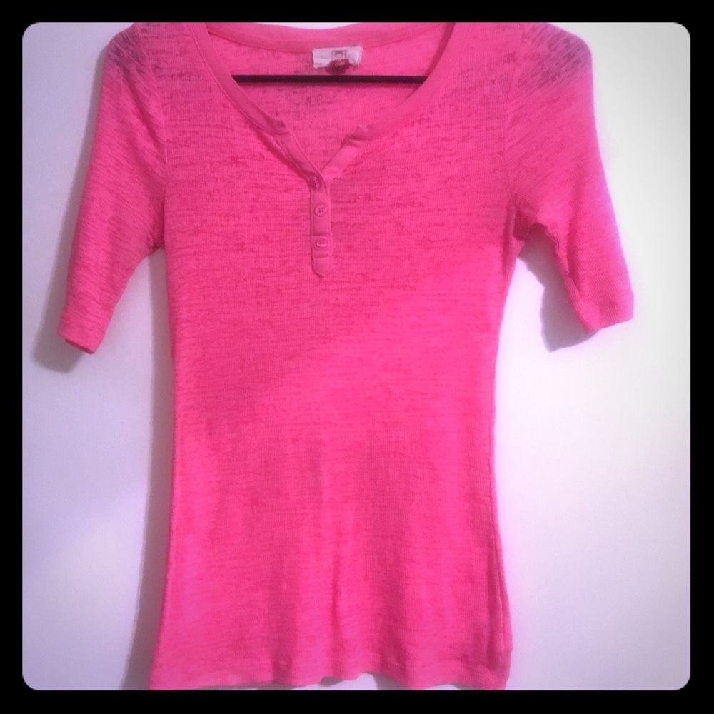 l.e.i pink see through