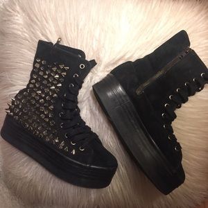 Jeffrey Campbell sport platform studded sneakers