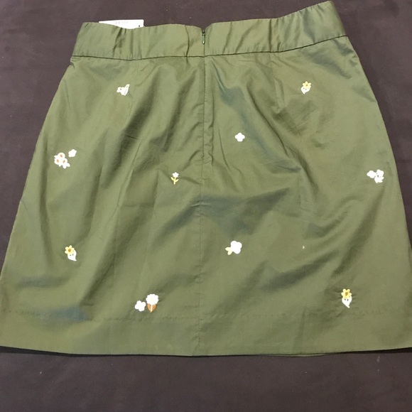 NWT J.Crew Olive TieWaist skirt - Picture 4 of 4