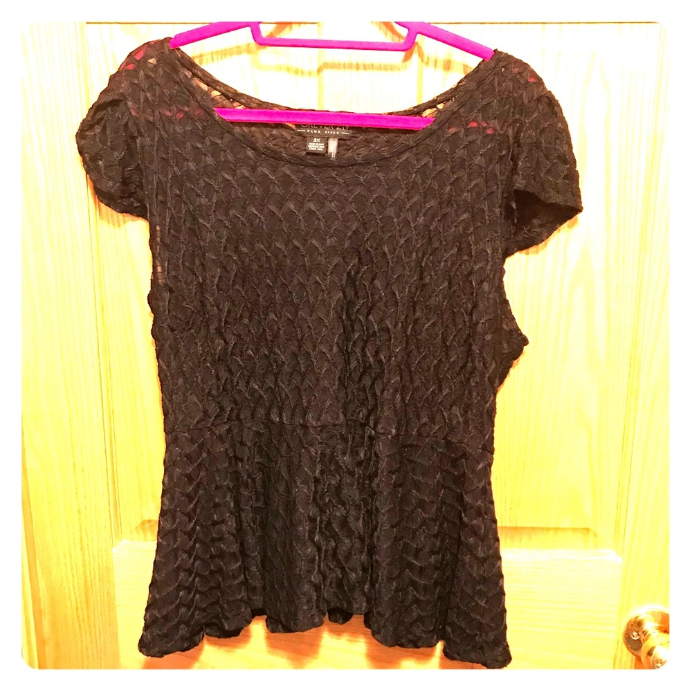 Forever 21 Black peplum shirt