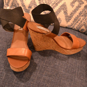 Steve Madden cork wedge sandals size 8