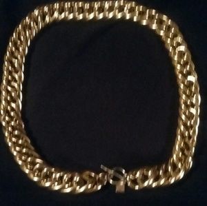 Anne Klein gold lion head necklace