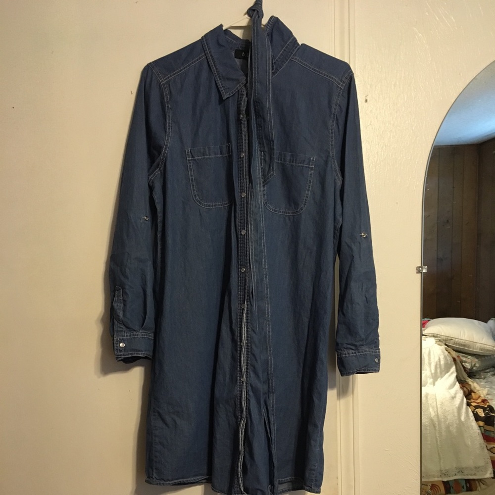 Blue denim dress