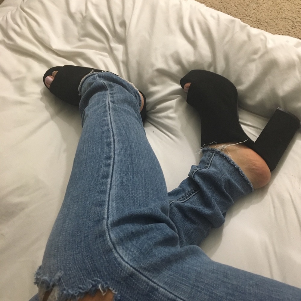 ASOS Velvet Black Pump Heels