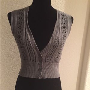 Grey vest for layering