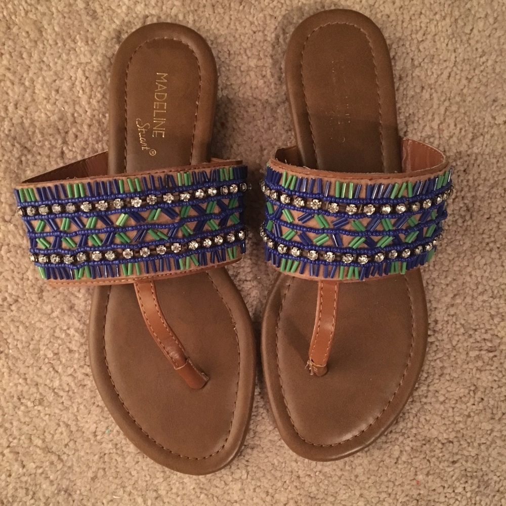 Beaded Thong Sandals