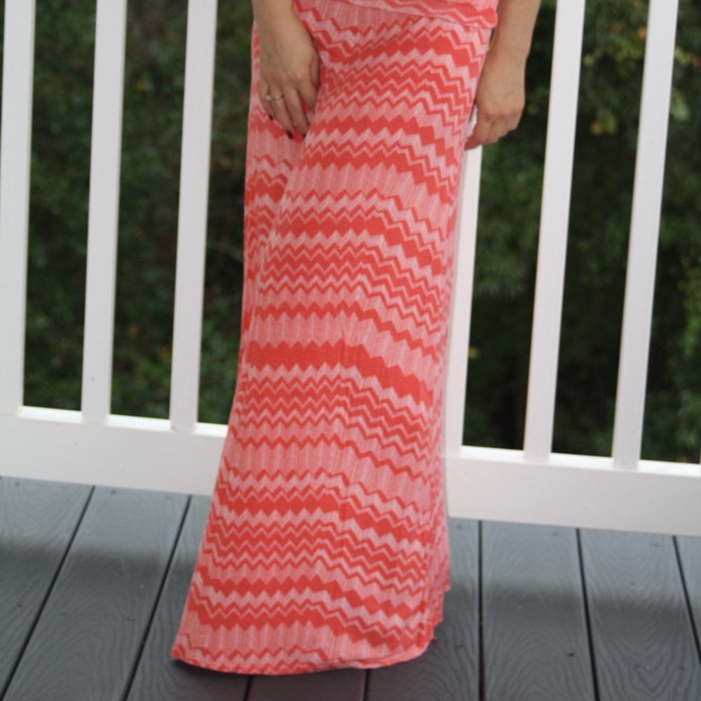 Orange Maxi Skirt