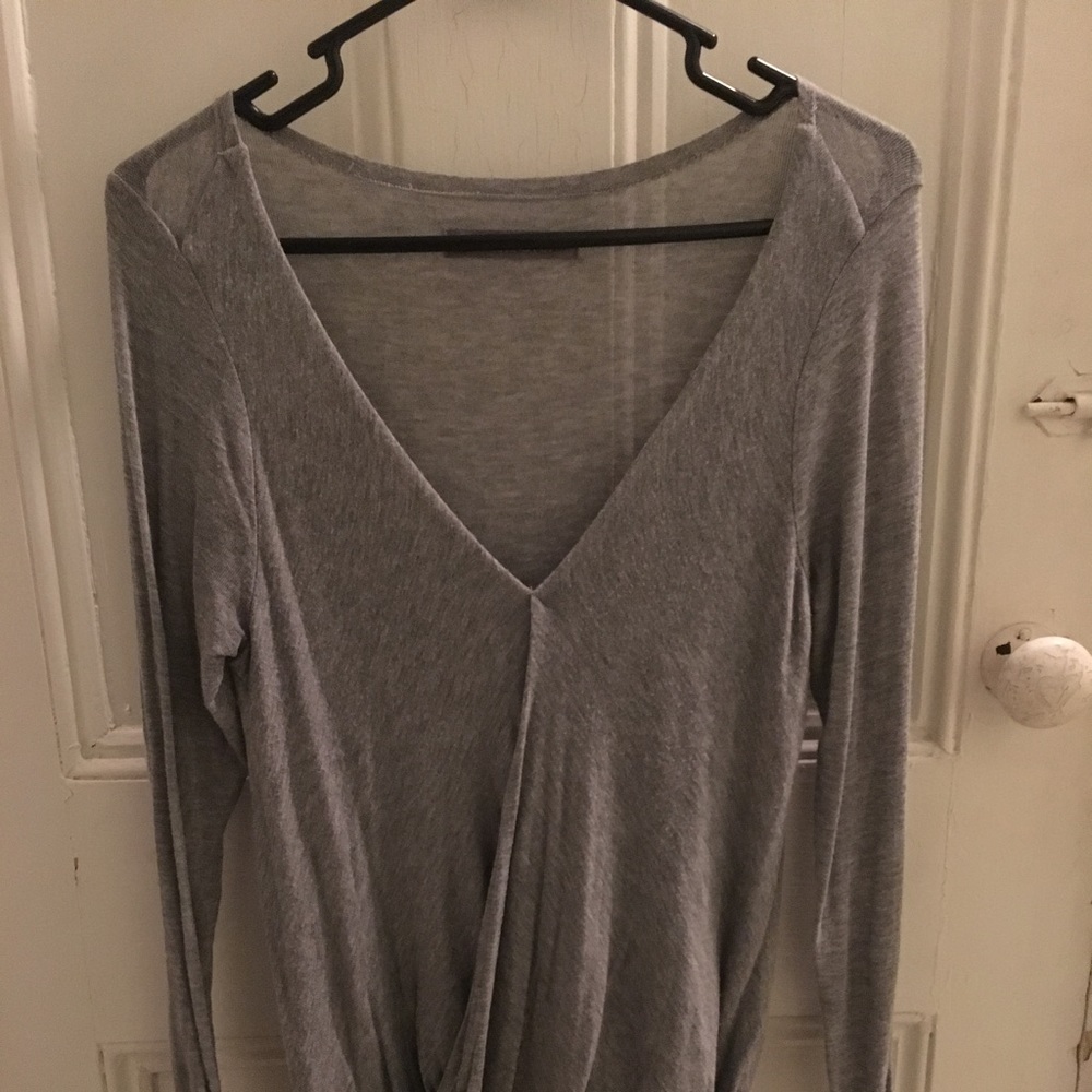 Grey long sleeve top