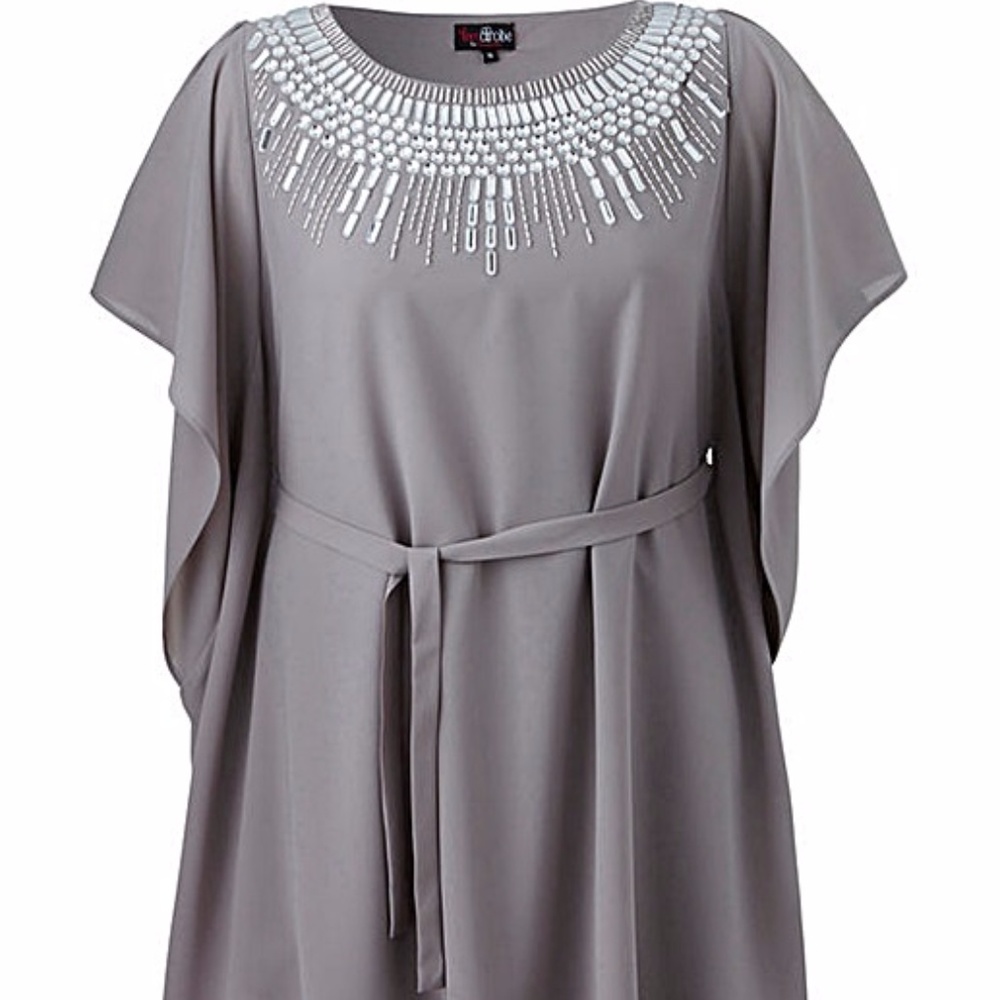 Tie-Waist Top with Jewel Detail