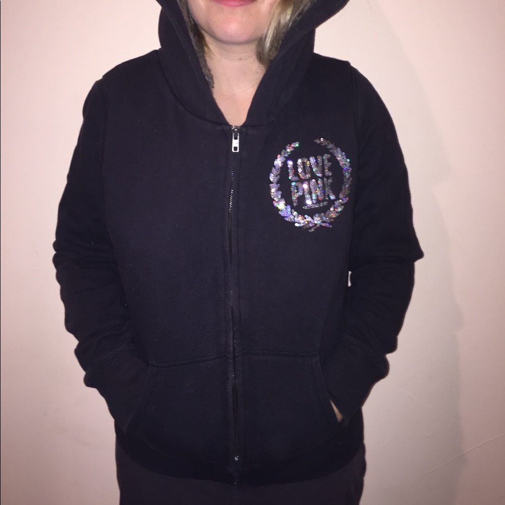 Black PINK fuzzy sweatshirt