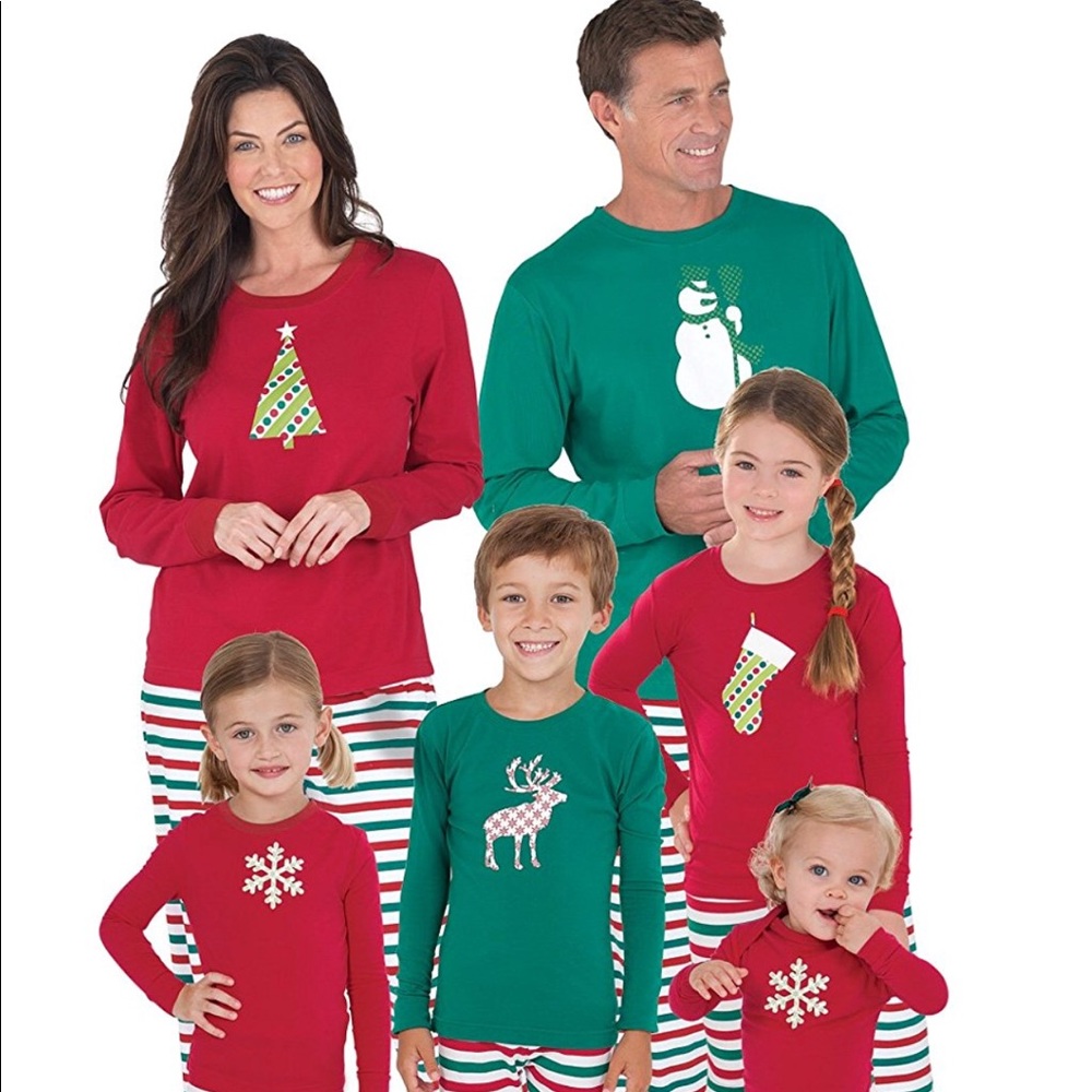 His, hers, and the dog Christmas pajamas!