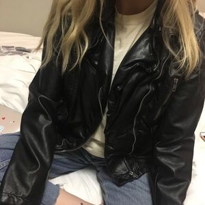 BRAND NEW NEVER WORN. Free people leather jacket