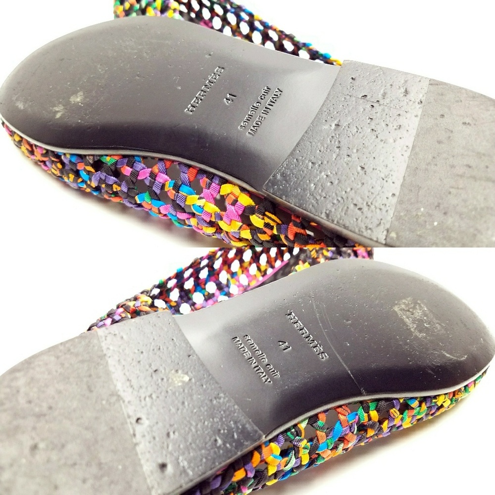 💲⬇️ Hermes 'Minorque' Ballerina Multicolore Flats - Picture 7 of 8