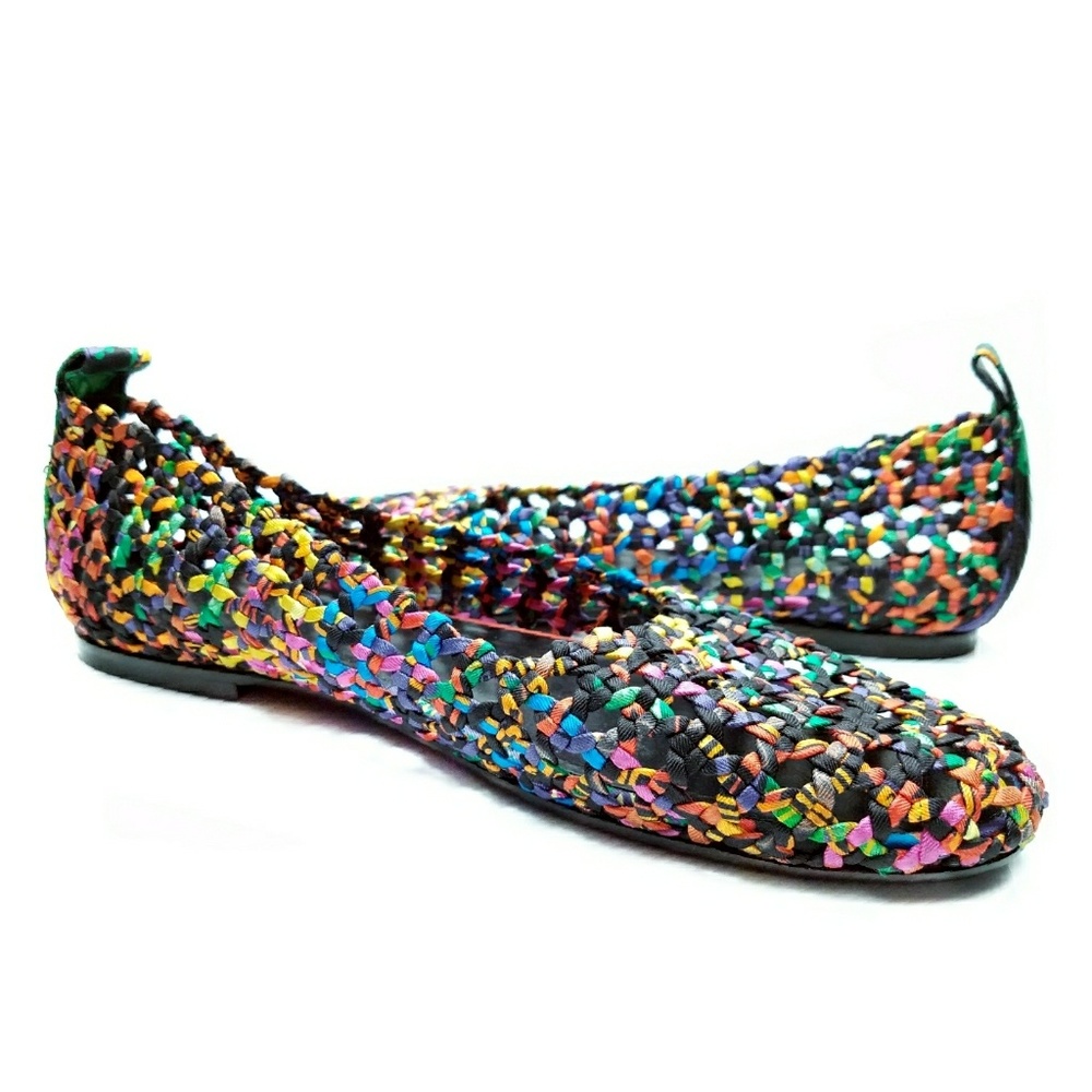 💲⬇️ Hermes 'Minorque' Ballerina Multicolore Flats - Picture 2 of 8