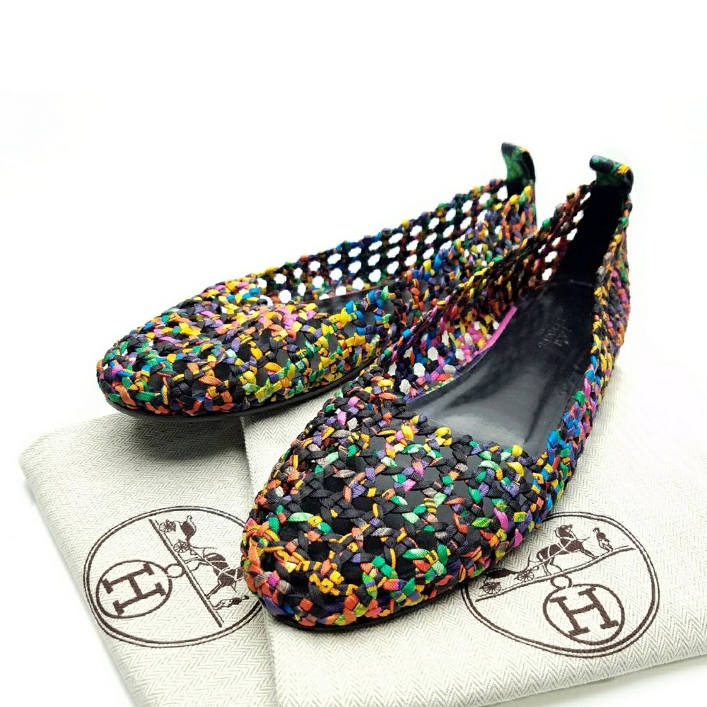 💲⬇️ Hermes 'Minorque' Ballerina Multicolore Flats