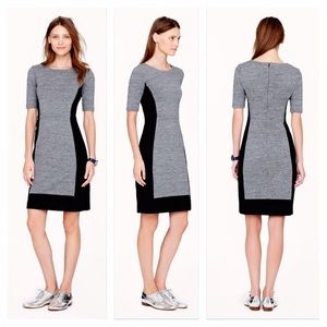 J. Crew Short Sleeve Gray and Black Dress