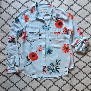 LOFT Floral Print Blouse