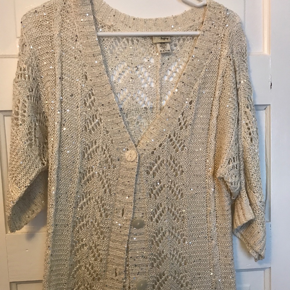 Cream Sparkly Cardigan