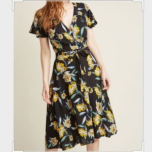 "Flaunting Florals" Surplice Dress