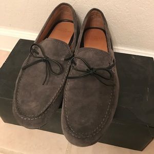 Grey COACH loafers