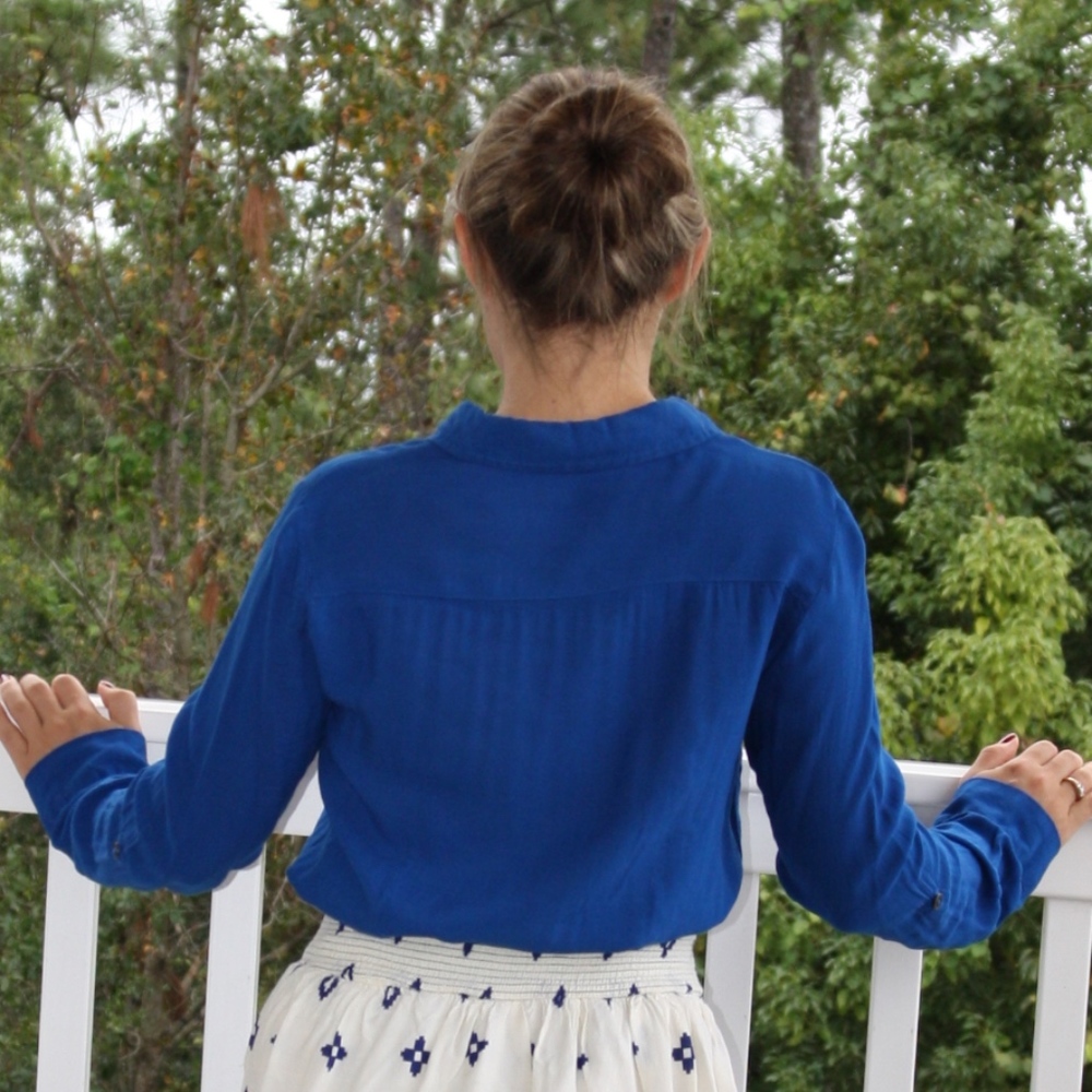 Blue Button Down - image 3