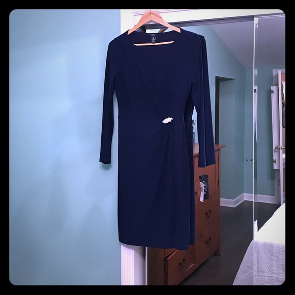 Chaps faux Wrap Dress - Picture 1 of 5