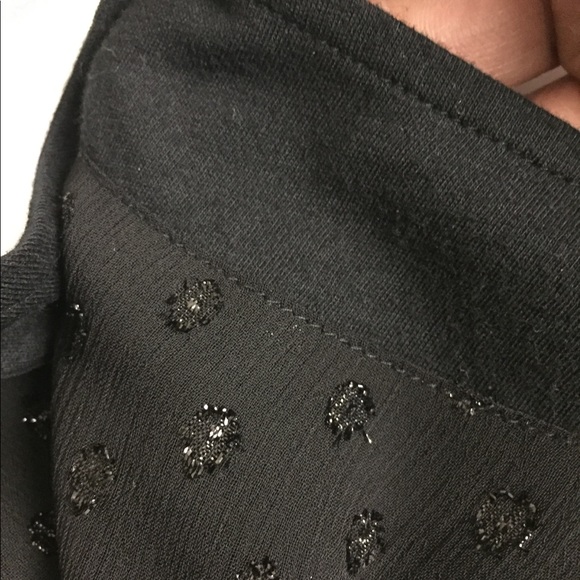 Ann Taylor Loft Black Cap Sleeve Sparkly Top - Picture 6 of 6
