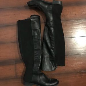 Black Over the knee leather boots
