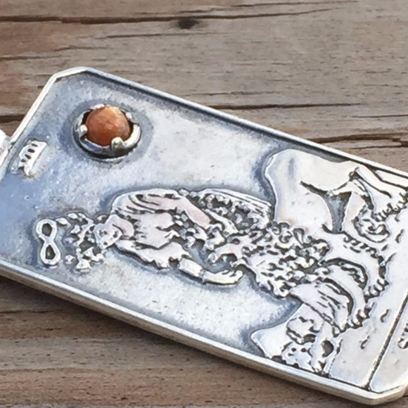 Strength Tarot Pendant Sterling Silver Sunstone - Picture 5 of 6