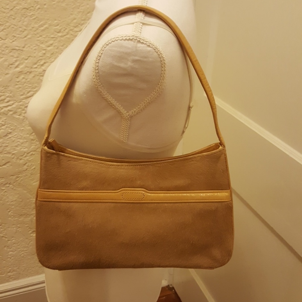 Ann Taylor small camel hair purse