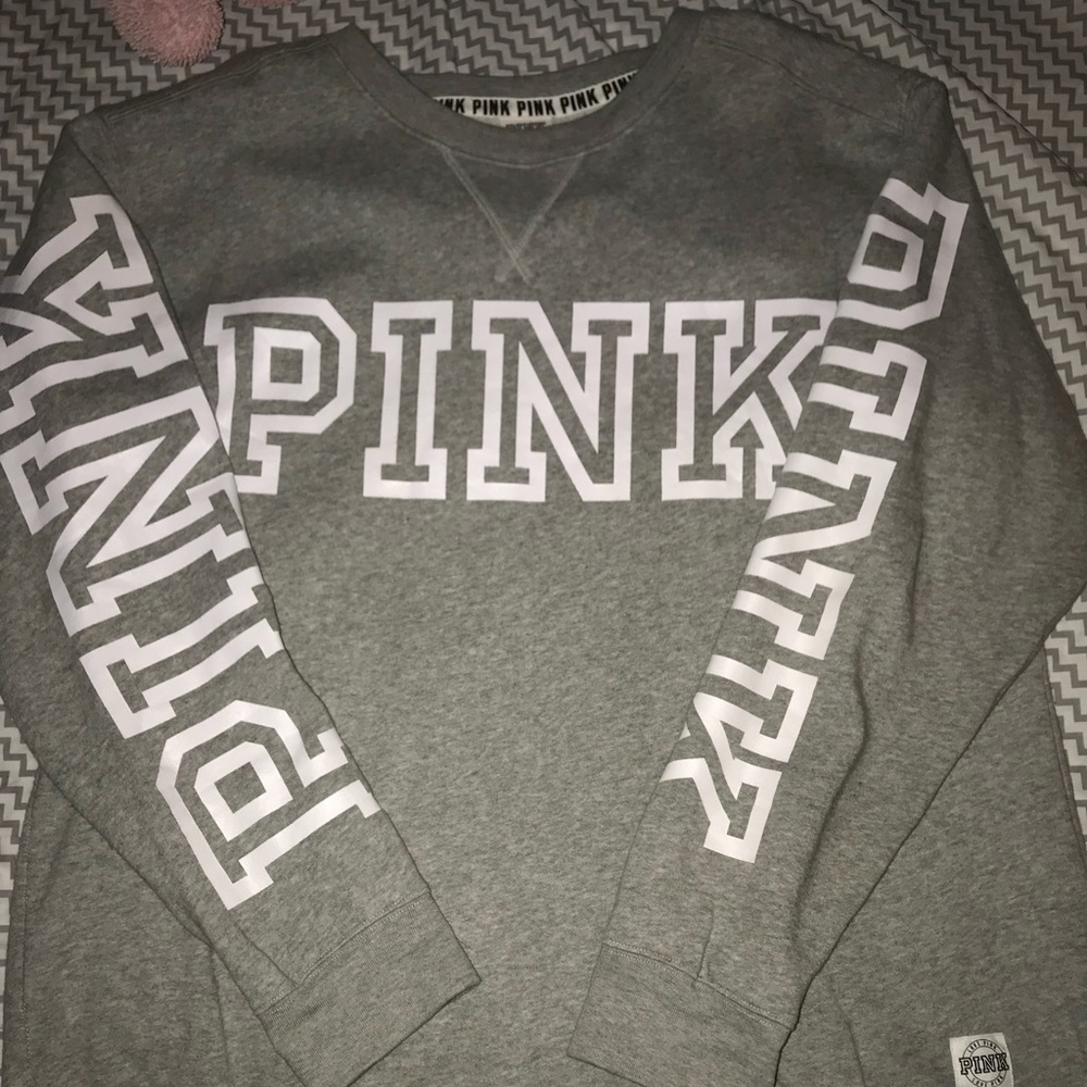 PINK Heather gray sweatshirt L