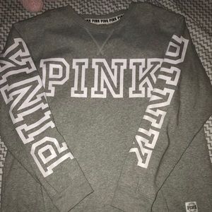PINK Heather gray sweatshirt L