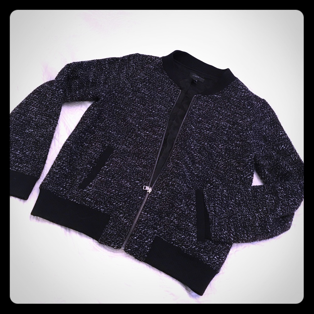 J Crew Tweed Boomer Jacket.