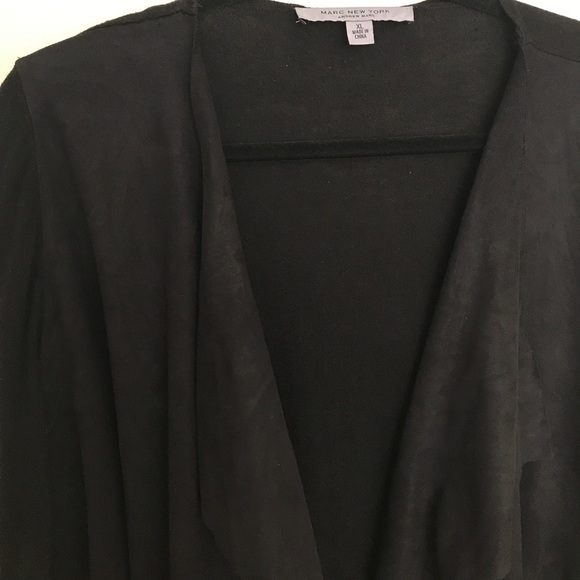 Marc New York Faux Suede Front Flyaway Cardigan XL - Picture 3 of 8