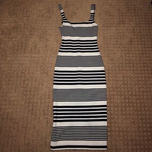 Stripped knee length dress