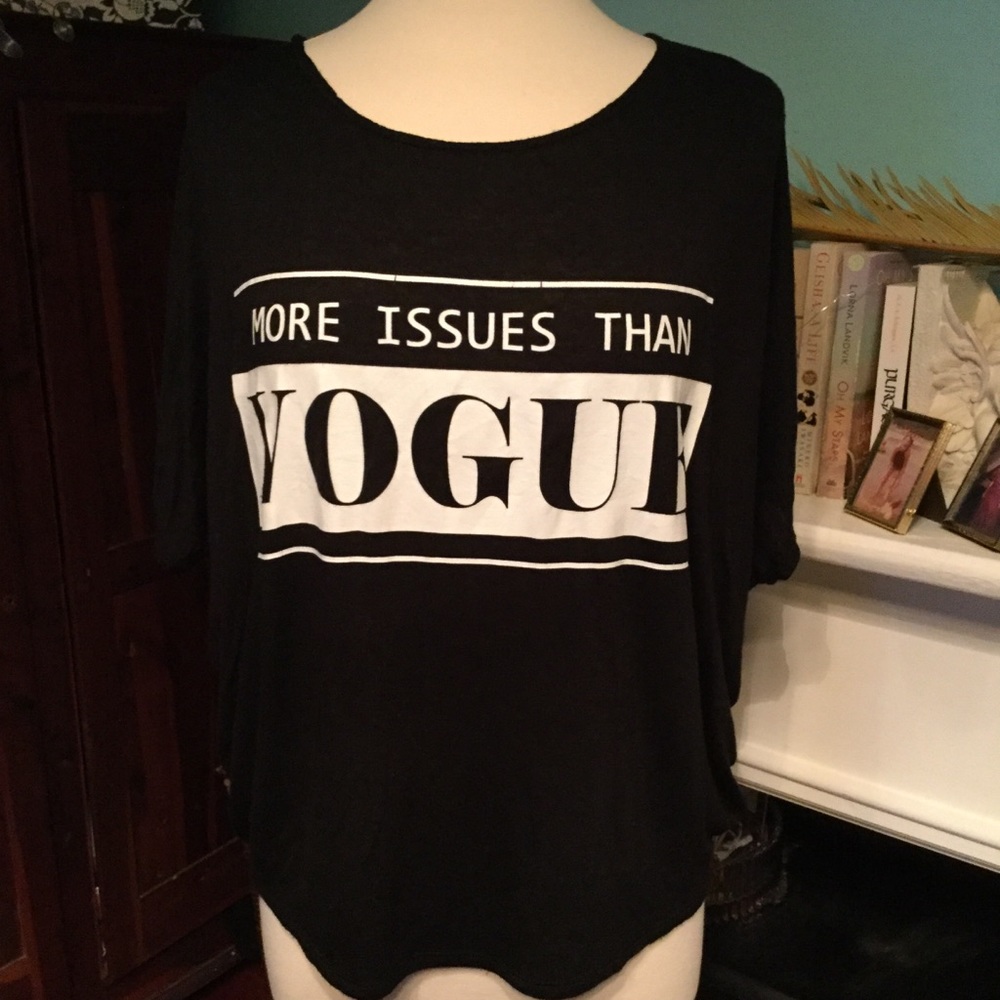EUC More Issues Than Vogue Oversized Tee (D-47)