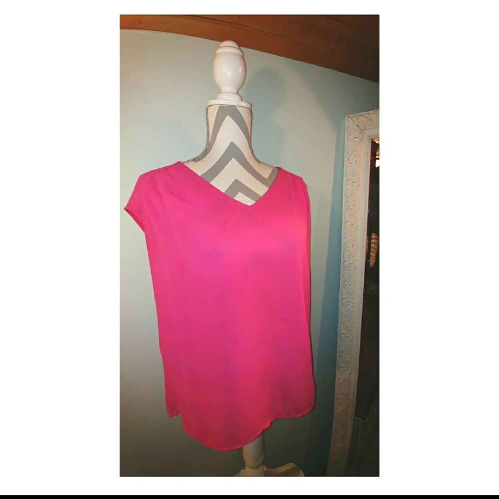 Pleione Hot Pink Blouse