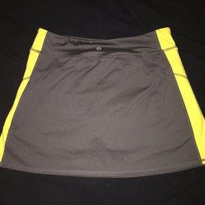 SOYBU Gray & Yellow Fitness Skort SZ S Lotus Fit