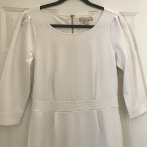 Banana Republic White 3/4 Sleeve Dress
