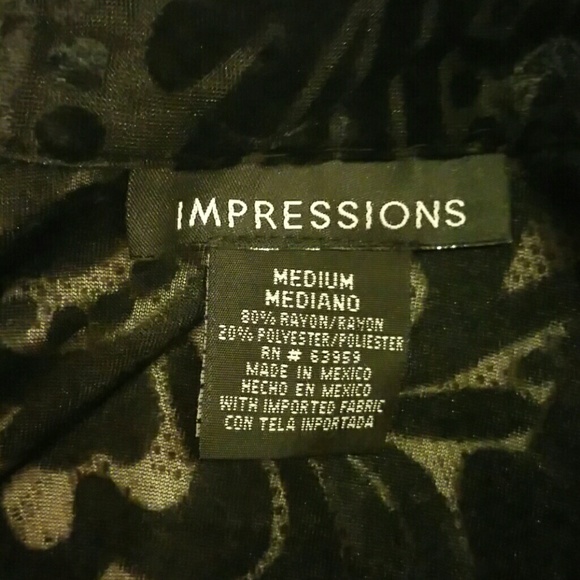 New Impressions velvet floral SHEER BLOUSE Burnout BURNT VELVET Holiday Brocade - Picture 5 of 5