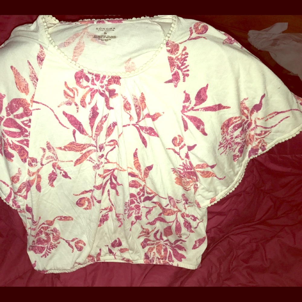 Soft and feminine butterfly sleeve top