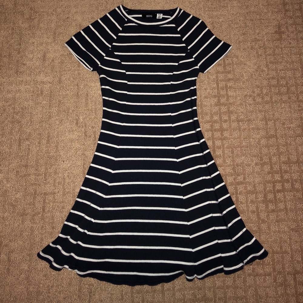 Mini Striped cotton skater dress