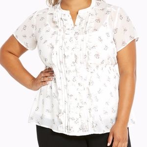 Woodland Animal Chiffon Ruffle Top
