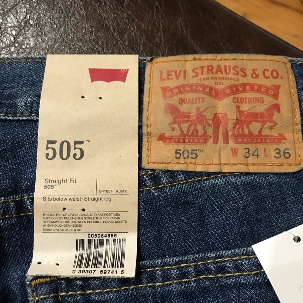 Levi 505 men’s 34x36 NWT