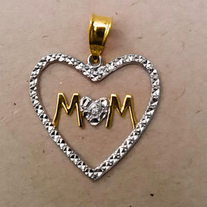 10kt Gold Diamond Accent Mother's Day Pendant