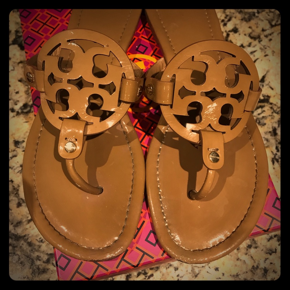 Authentic Tan Miller Sandal Includes box &dust bag
