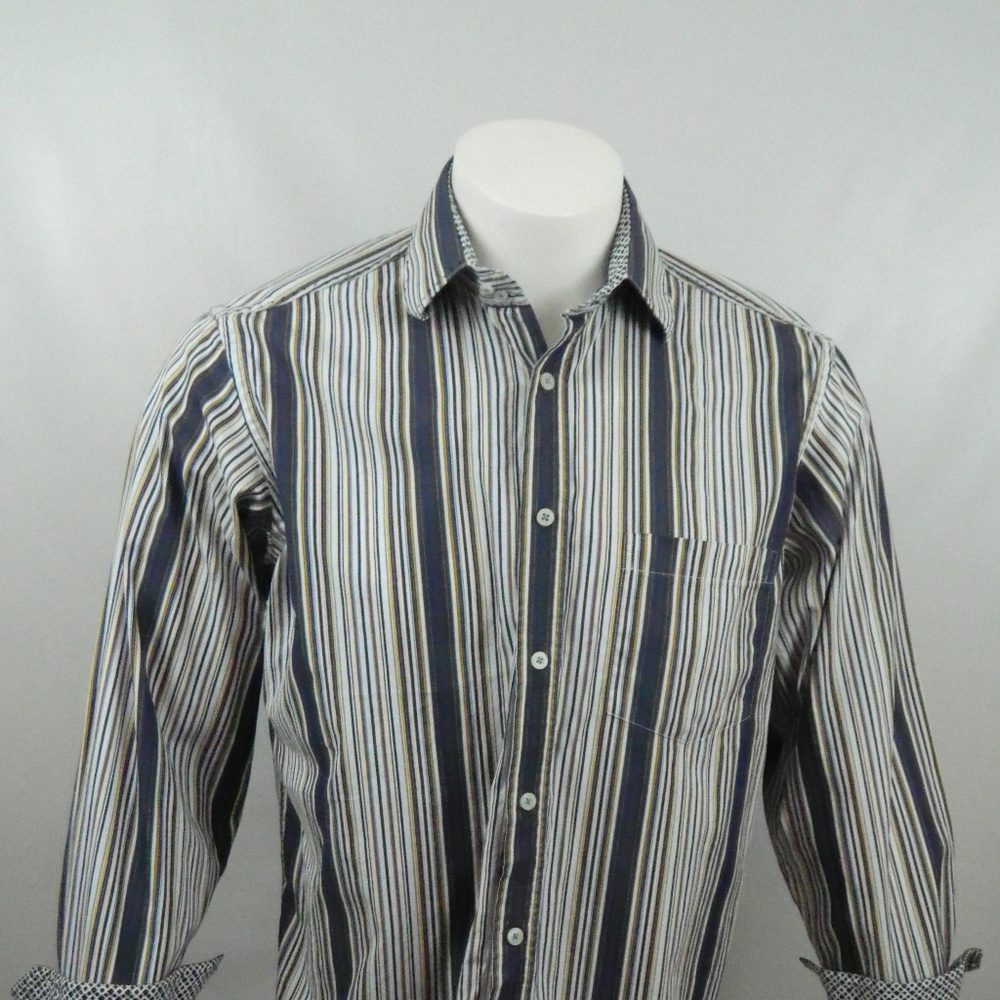 MEN'S BUGATCHI UOMO LONG SLEEVE BUTTON DOWN SHIRT