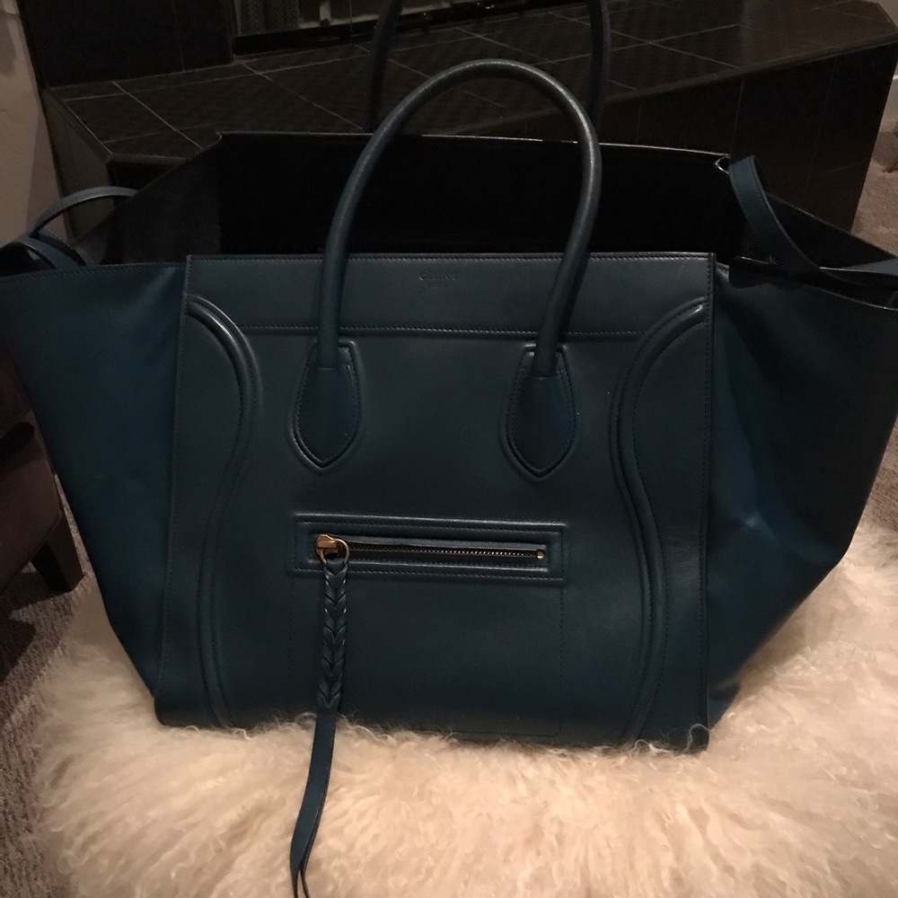 Celine phantom luggage dark teal