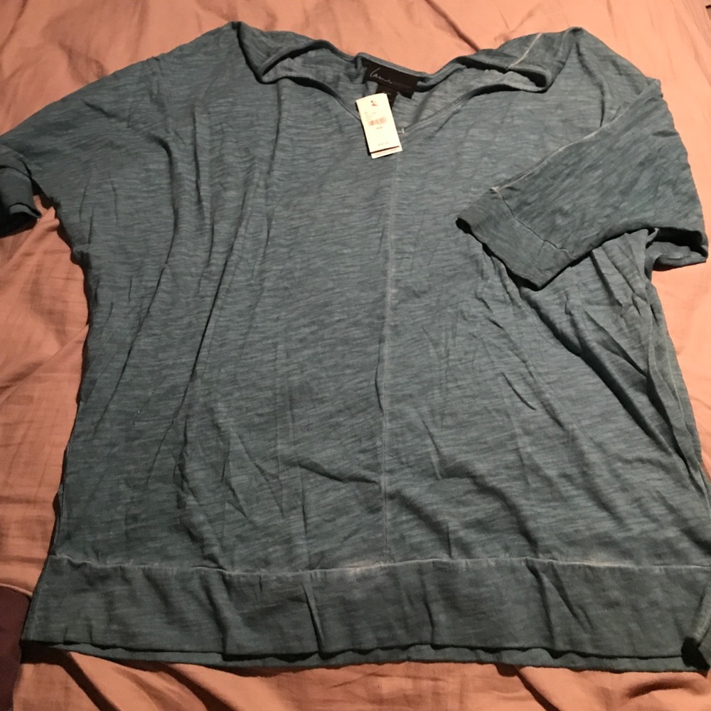 Lane Bryant green/blue dolman top